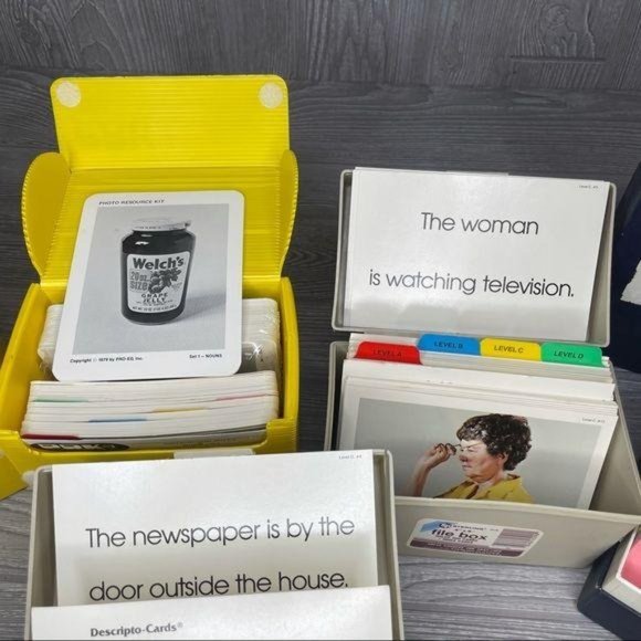 vintage descripto cards for adults with aphasia & phonics books - Picture 5 of 8